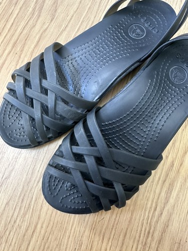 Crocs black huarachi - black, isabella
