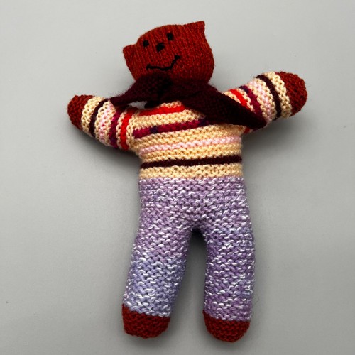 Hand knitted teddy - hand,