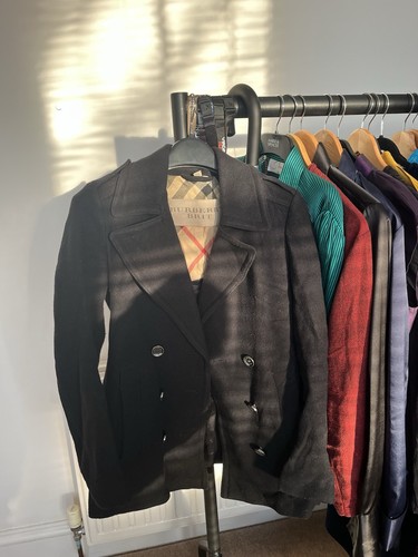 Burberry black wool coat - wool,
