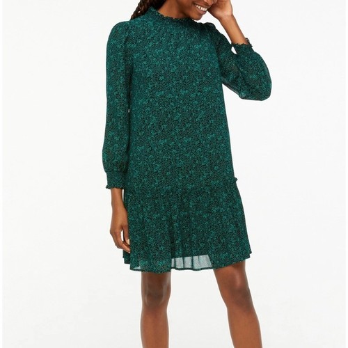 Crew green floral - j.crew, smocked
