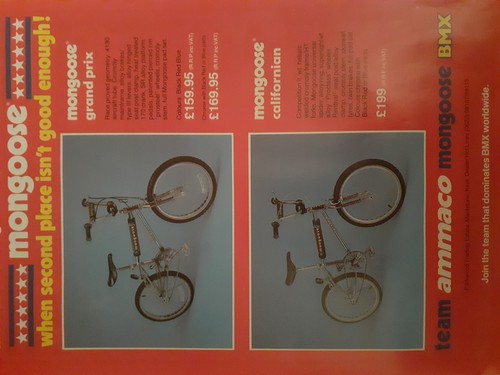 Mongoose bmx retro advert - mongoose, 1984