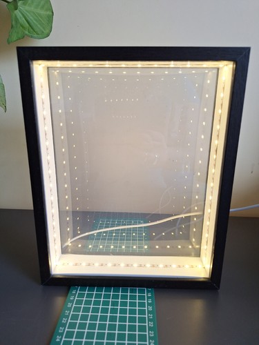 Black wood shadow box - wood, frame