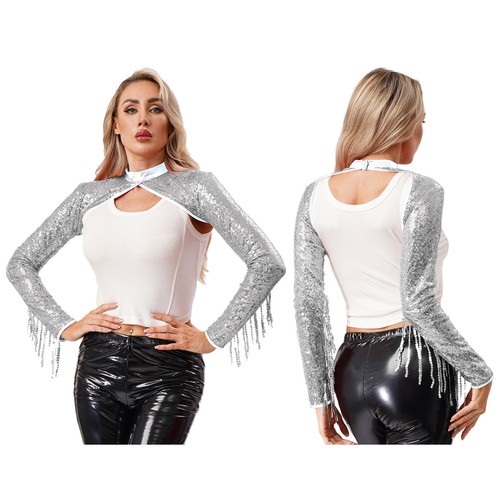 Women glitter sequin fringe - sequin,