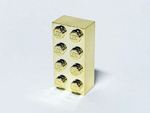 Lego chrome gold plated brick - lego,