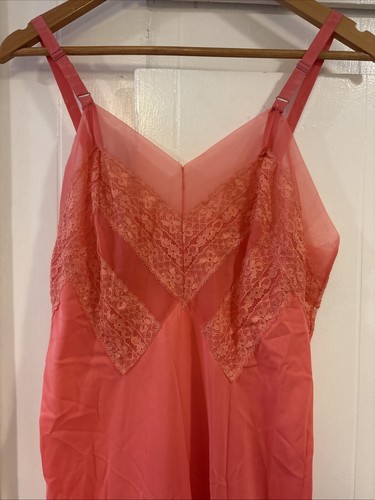 Vintage pink slip dress size - pink, m