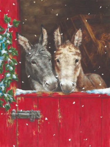 14123 donkeys red stable - 'donkeys,