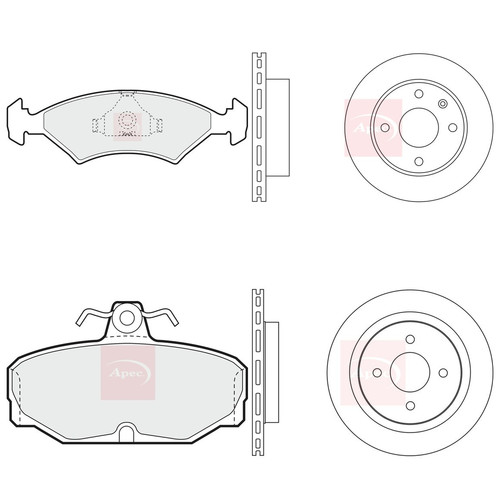 Apec front rear - brake, discs