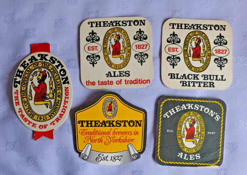 Vintage beer mats theakston - beer,