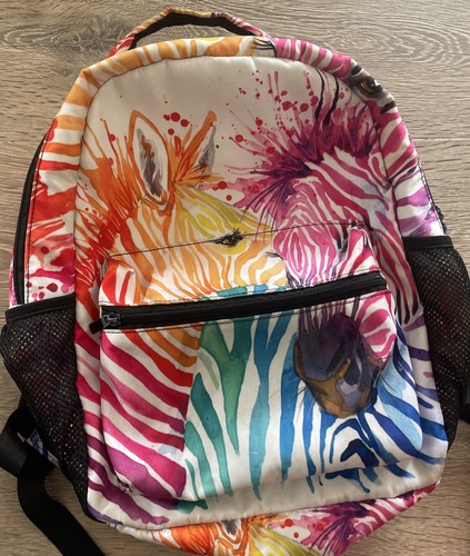 Rainbow zebra rucksack bag - zebra,