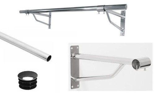 Wall mounted 25mm - mounted, rail