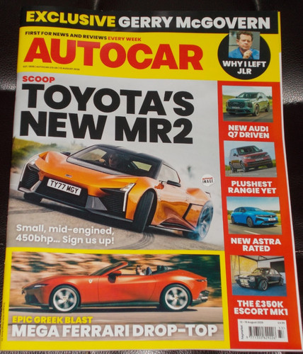 Autocar magazine 12th august - magazine,