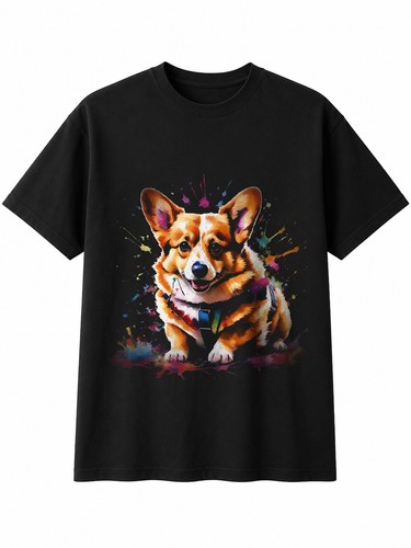 Watercolour corgi shattered - watercolour,
