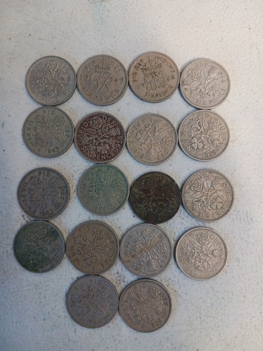 Sixpences six pence - 18,