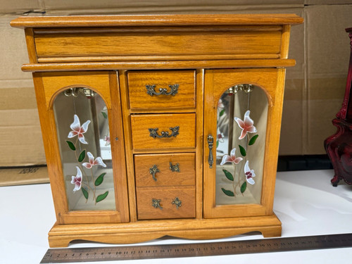 Large wooden jewellery box - large,