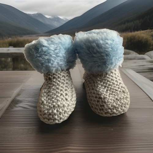 Hand knitted with love - hand, baby