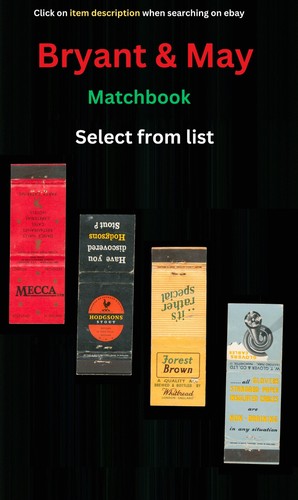 Bryant may matchbook - matchbook,