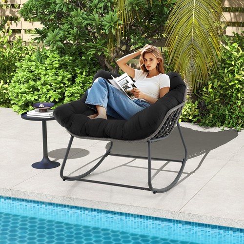 Wicker egg chair rocking - wicker,