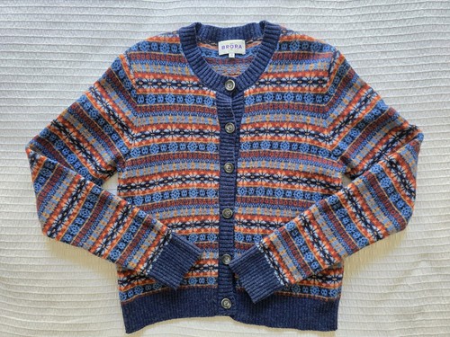 Brora wool fair isle cardigan - wool,