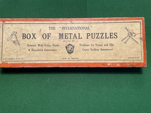 Antique boxed metal - boxed, puzzles
