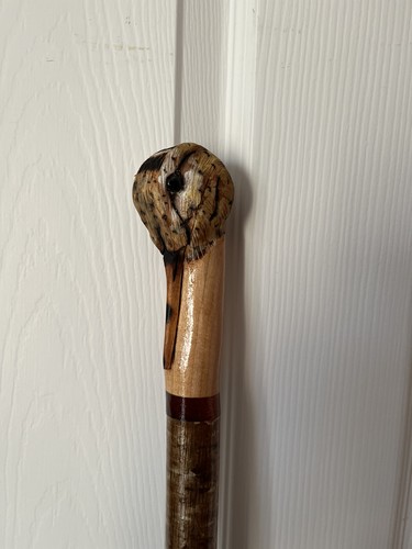 Welsh hand carved walking - carved,
