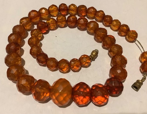 Antique faceted baltic amber - antique,