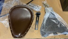 Brown solo motorcycle seat - brown,