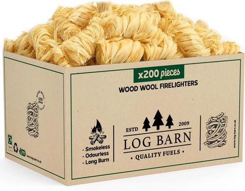 Log barn natural firelighters - barn,
