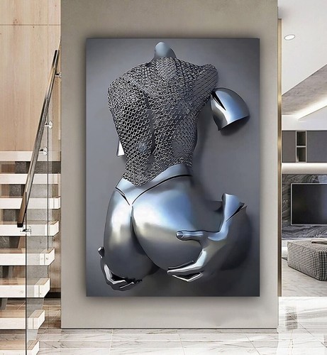 Silver metallic chain - silver, 3d