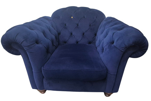 Dfs blue velvet - armchair, part