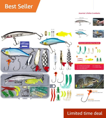 Lifelike fishing lures kit - fishing,