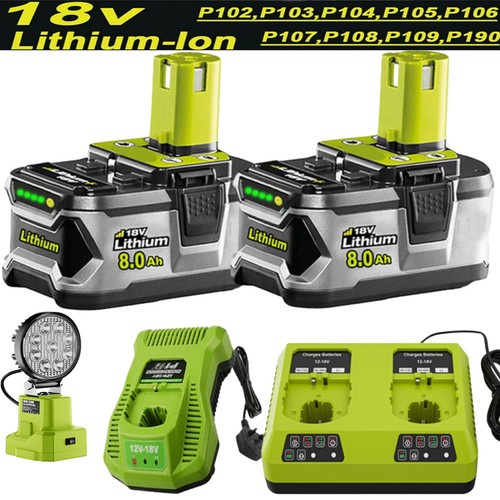 2pack 0ah for ryobi 18v - 8.0ah,