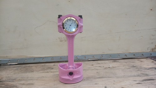 Upcycled desk clock piston - upcycled,
