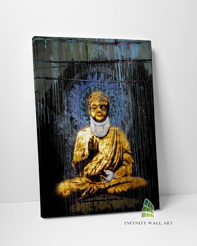 Banksy injured buddha canvas - injured,