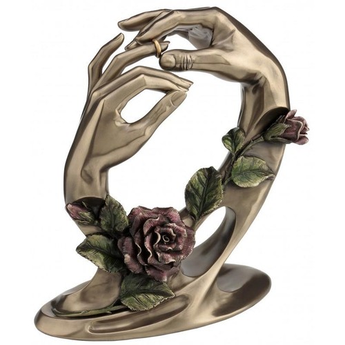 Wedding bronze sculpture - wedding, hands