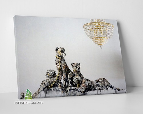 Banksy gold leopards graffiti - banksy,