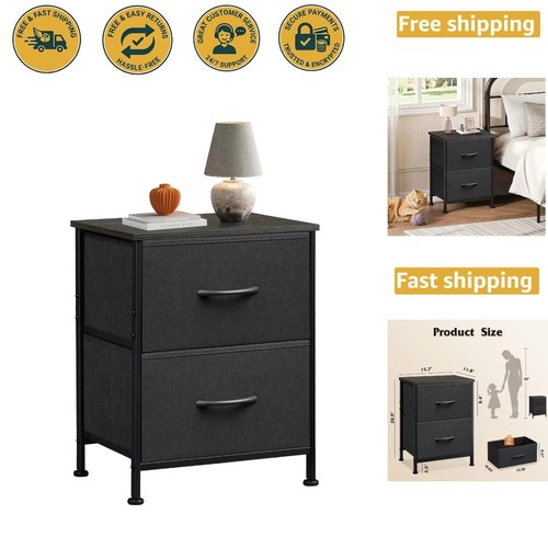Versatile black bedside table - versatile,