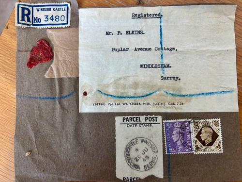Vintage registered parcel post - registered,