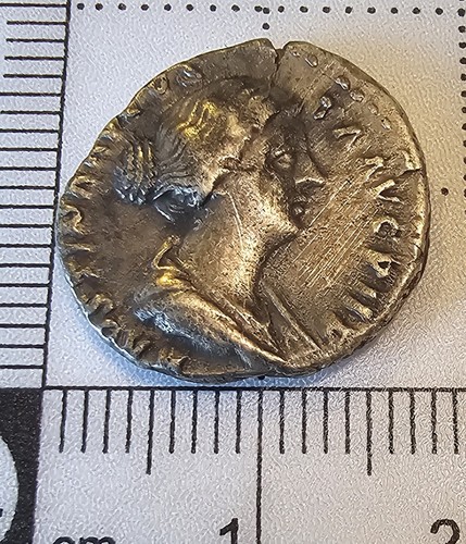 Faustina silver denarius ad - ii,