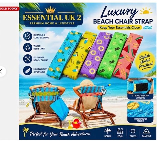Sunbed strap towel - 5x, fixed