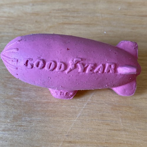 Goodyear blimp rubber eraser - rubber,