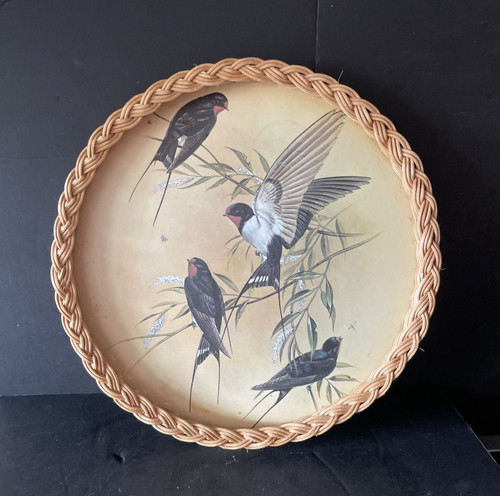 Vintage round serving tray - round,