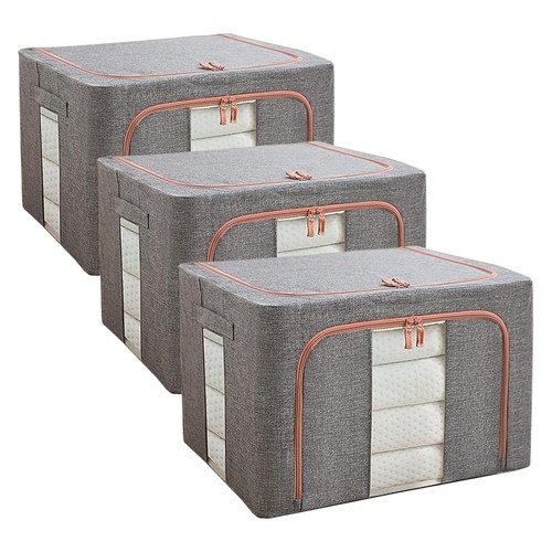 3pcs foldable fabric organizer - fabric,