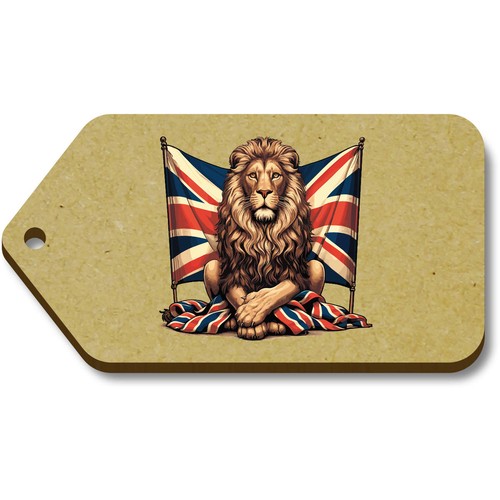 Proud lion with union jack - lion, jack'