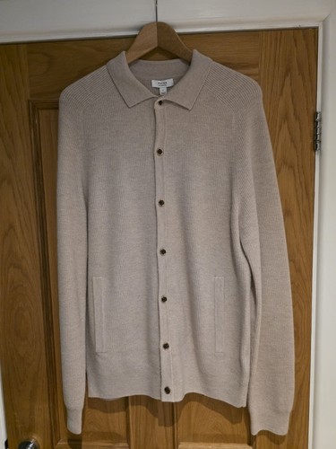 Reiss beige jumper cardigan - reiss,