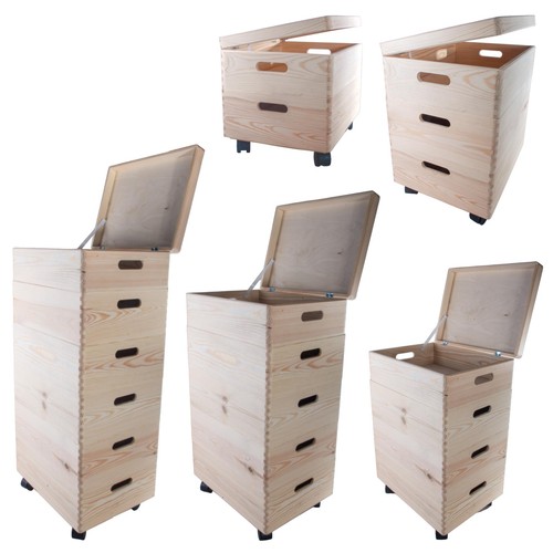 Large shallow wooden storage - wooden,