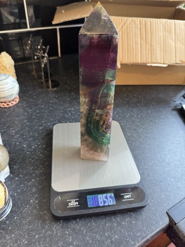 Fluorite crystal tower rainbow - tower,