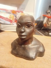 Vintage wooden head carving - wooden,