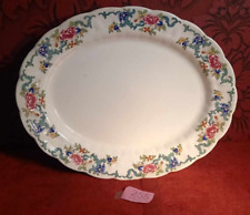 vintage BOOTHS Floradora A 8042 oval serving dish / plate. 31 cm long.