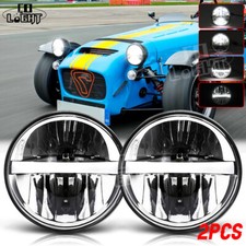 Lotus Caterham 5 3/4" 5.75" Inch Black LED Headlight Headlamp Classic Kit Car