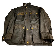 Belstaff Men's Roadmaster Wax Motorcycle Jacket Size 40” Chest Black Vintage 70s